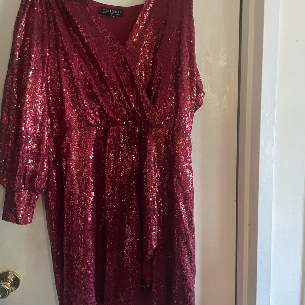 Eloquii Red Sequin Dress